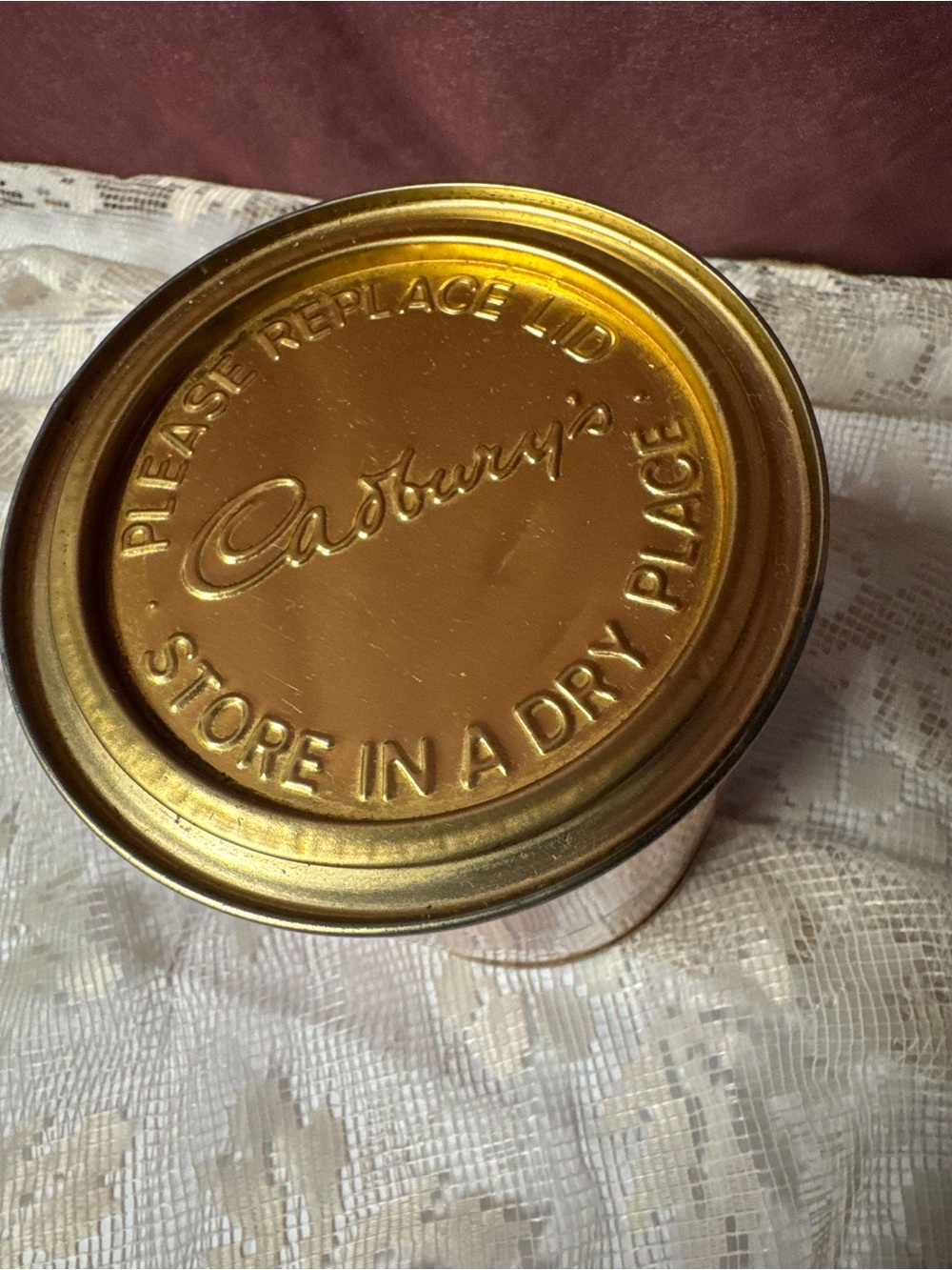 Vintage Cadbury Cocoa Tin Orange Retro Kitchen Decor - Picture 2 of 4